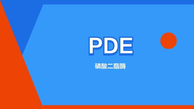 “PDE”是什么意思?