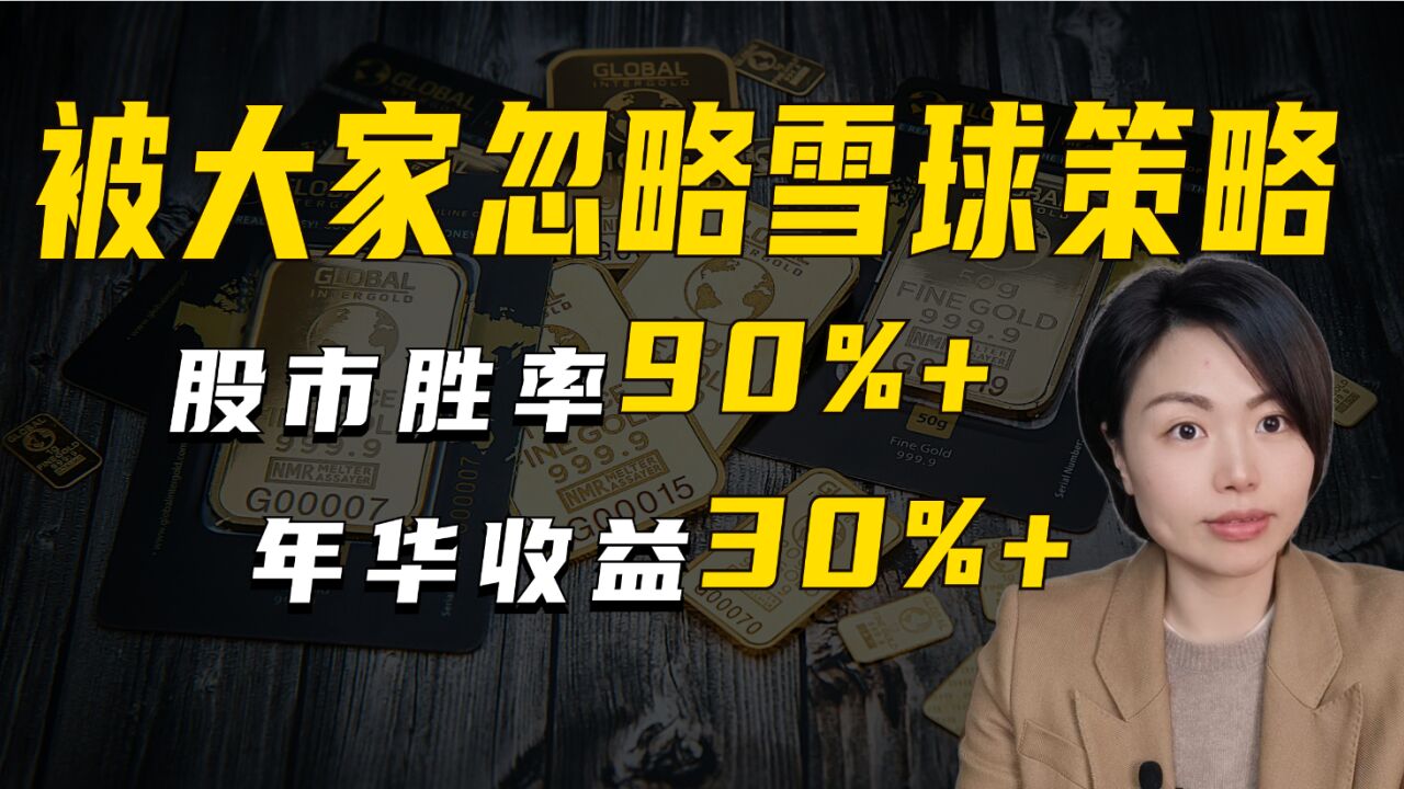 被你忽略的这个策略,多年在股市胜率90%+,收益年化30%+!