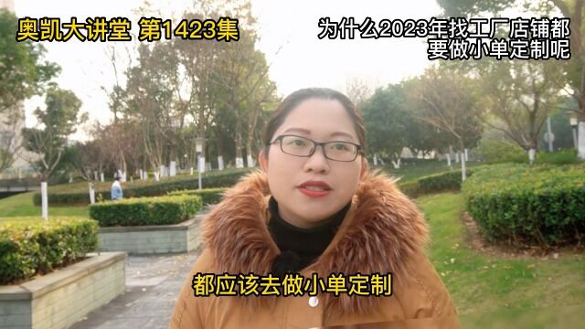 1423 为什么2023年找工厂店铺都要做小单定制呢