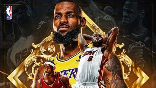 詹姆斯登顶历史得分王！NBA官方领衔众官方祝贺，杜兰特库里一众球星八方来贺 排面拉满