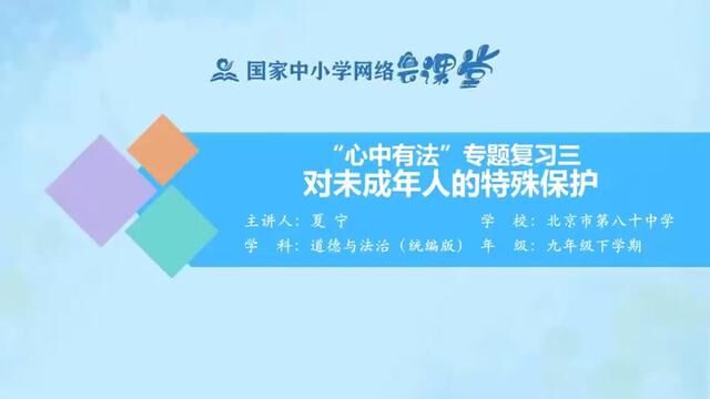 人教版道德与法治9年下册“心中有法”专题复习3