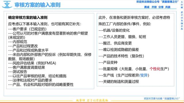 34 审核方案的输入准则 VDA6.5 产品审核 质量管理工具