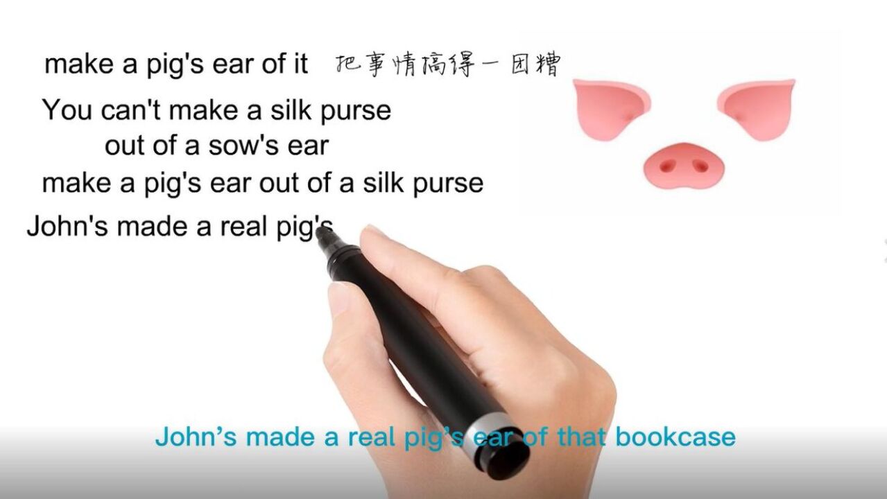 英语思维解密,为什么make a pig's ear of it表示完全搞砸某事,轻松学英语