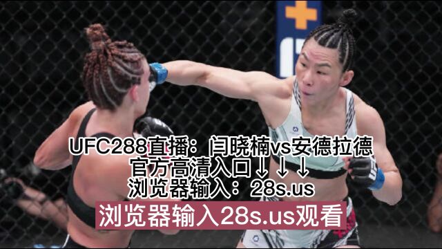 2023年UFC288比赛直播:闫晓楠vs安德拉德(中文)直播高清免费视频全场赛事