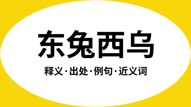 “东兔西乌”是什么意思?