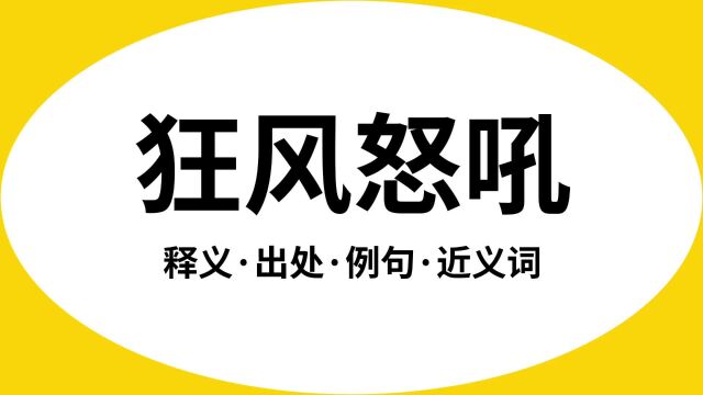 “狂风怒吼”是什么意思?