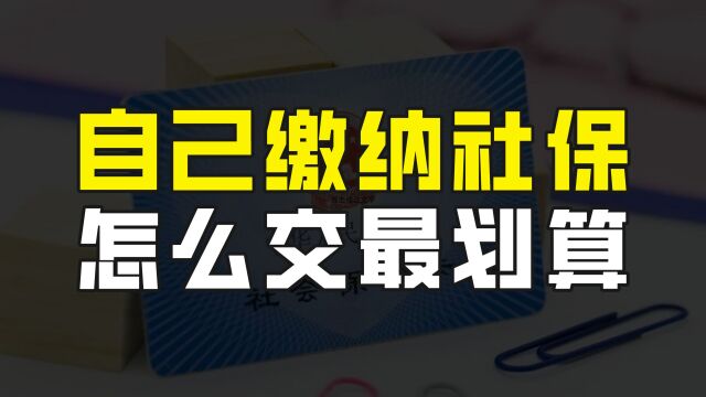 自己缴纳社保,怎么交最划算?这种方式退休待遇好、医保赔付高