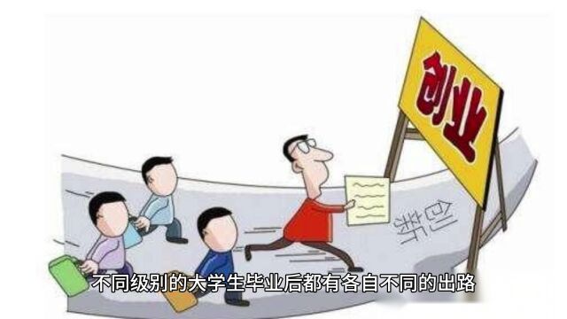 上大学,大学教育,不同级别的大学生毕业后都有各自不同的出路?