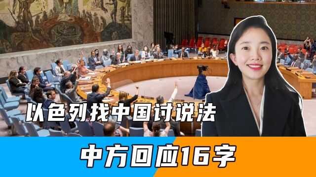 中国代表回应以色列:把中国当成对手,选错了对象