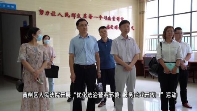 【优化营商环境】开门纳谏听企声,共话营商促发展——黄州区法院开展优化法治营商环境服务企业开放日活动