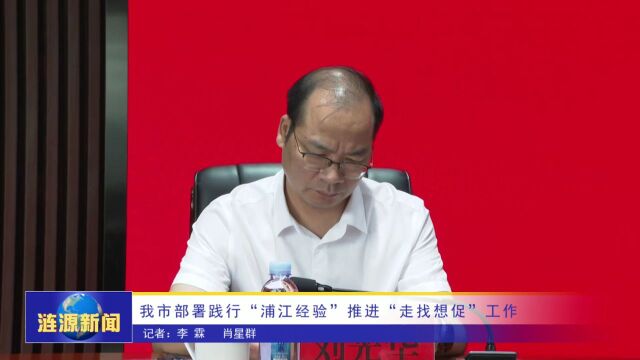 涟源市部署践行“浦江经验”推进“走找想促”工作