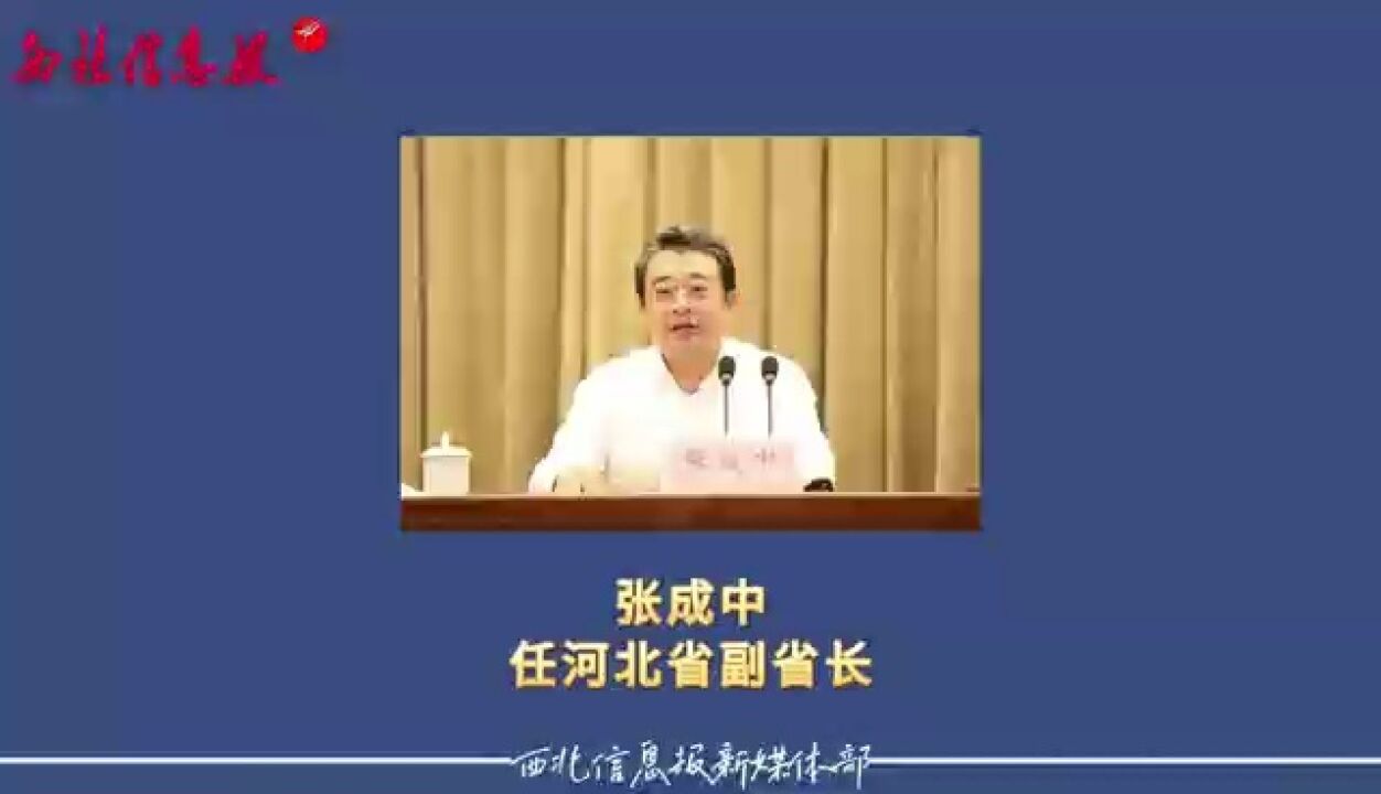 张成中任河北省副省长