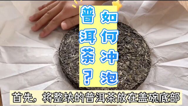 普洱茶如何冲泡?