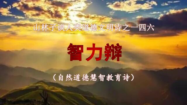 《山林子谈人类道德文明》146【智力辩】鹤清工作室