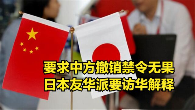 要求中方撤销禁令无果,日本友华派要访华解释,中方提前把话挑明