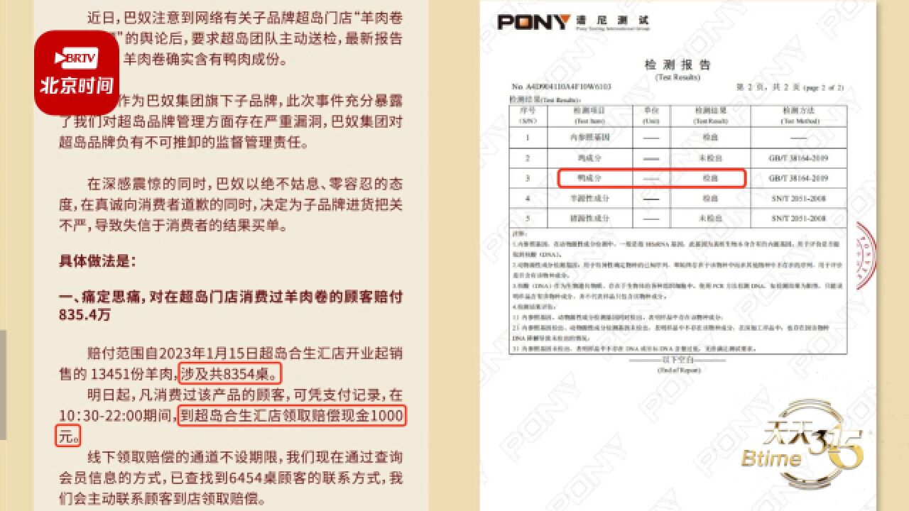 巴奴承认子品牌羊肉卷含鸭肉成分:赔付顾客,门店无限期停业整改