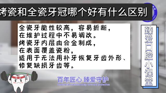 第280期烤瓷和全瓷牙冠哪个好有什么区别