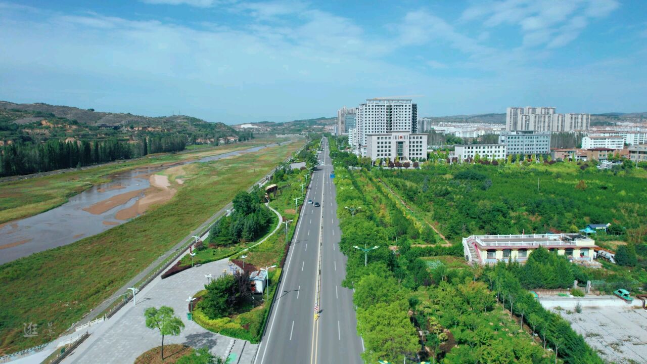 山西榆社县漳源大道美丽街景