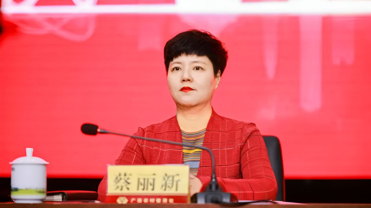 曾是全国最年轻女性副部级领导,蔡丽新添新职