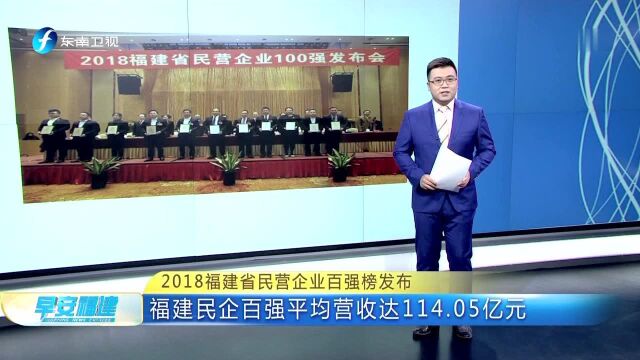 2018福建省民营企业百强榜发布 福建民企百强平均营收达114.05亿元