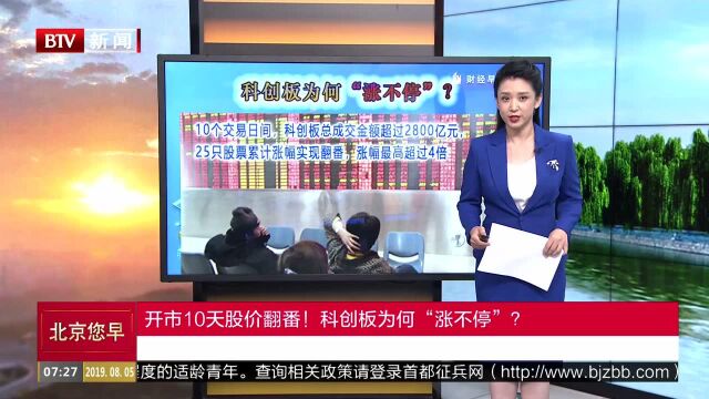 开市10天股价翻番!科创板为何“涨不停”?