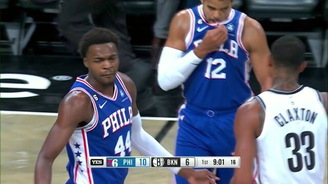 NBA季前赛：76人vs篮网第1节原声解说回放