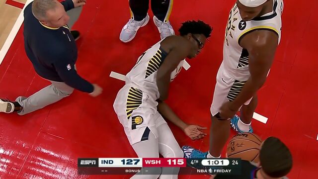 NBA常规赛：步行者vs奇才第4节中文解说回放