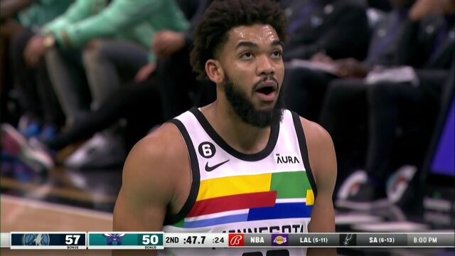  NBA常规赛：森林狼vs黄蜂第2节原声解说回放