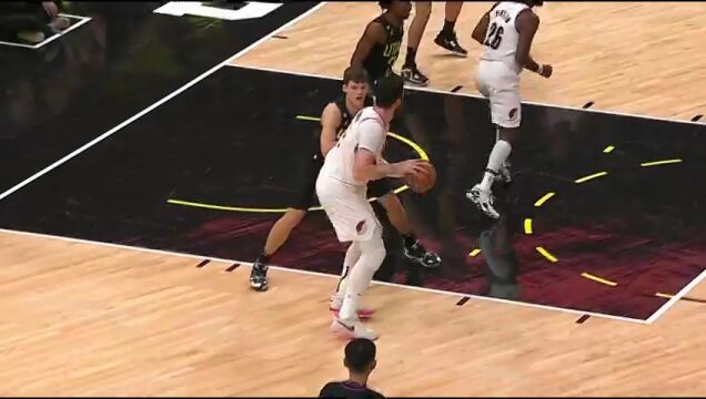 NBA常规赛：开拓者vs爵士英文原声全场回放