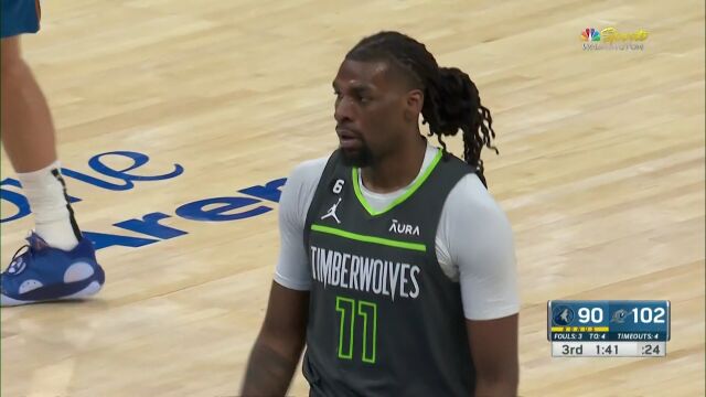 NBA常规赛：森林狼vs奇才第3节原声解说回放