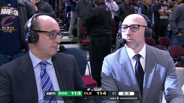 NBA常规赛：凯尔特人vs骑士 加时赛 英文解说回放