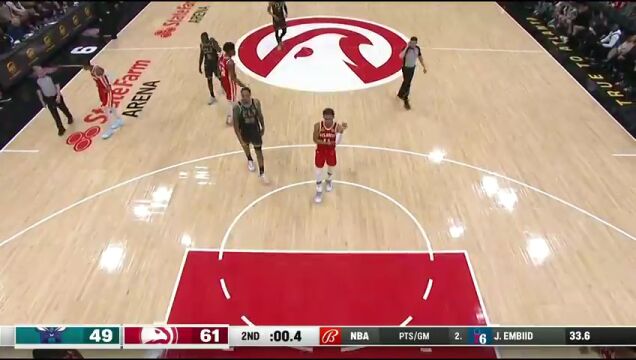 NBA常规赛：黄蜂vs老鹰第2节 中文解说回放