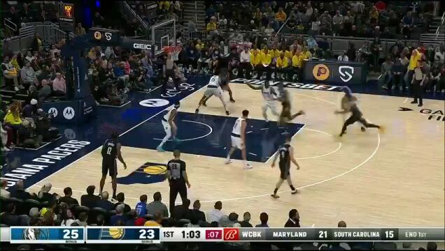 独行侠vs步行者第1节英文原声回放