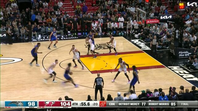 NBA常规赛：魔术vs热火第4节英文原声回放