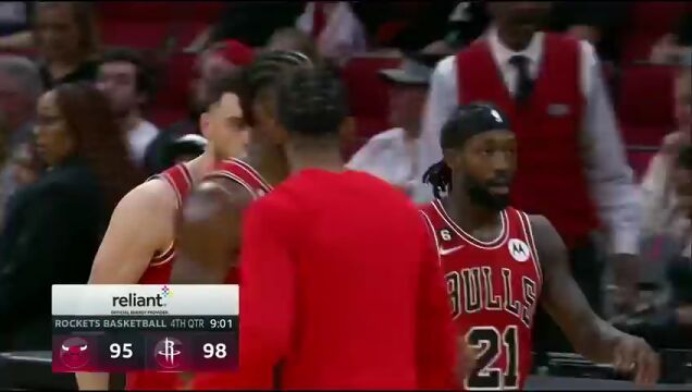 NBA常规赛：公牛vs火箭第4节英文原声回放