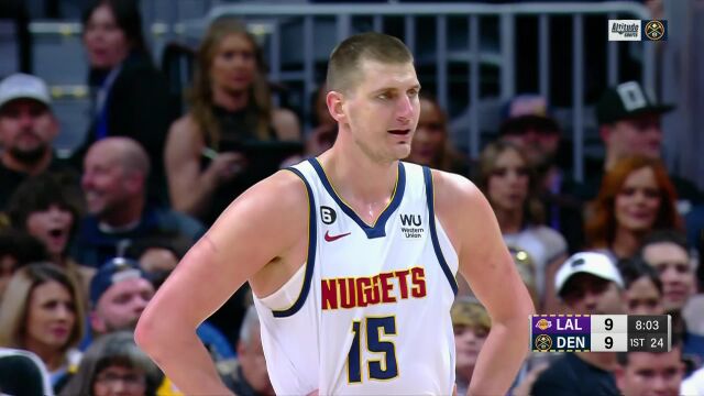 NBA常规赛：湖人vs掘金第1节英文原声回放
