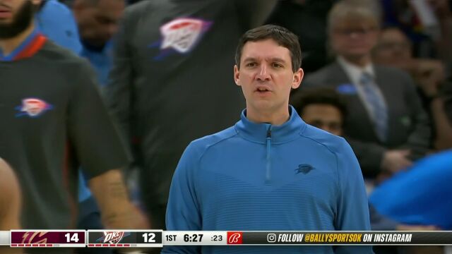 NBA常规赛：骑士vs雷霆第1节中文解说回放