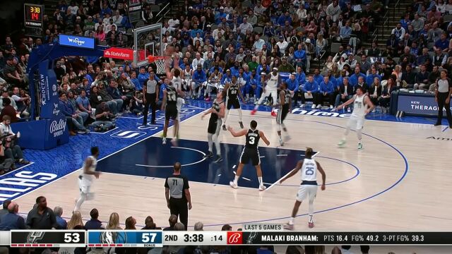 准备就绪请求起飞 东契奇连线鲍威尔空接暴扣