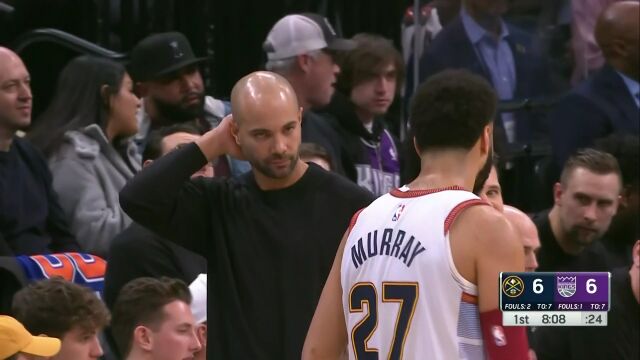 NBA常规赛：掘金vs国王第1节英文原声回放