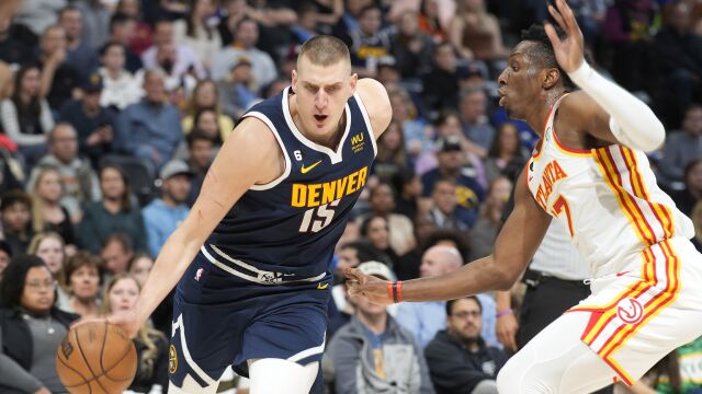 老鹰108-128掘金 约老师三双 穆雷砍41分轻取老鹰