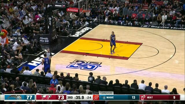 NBA常规赛：魔术vs热火第3节英文原声回放