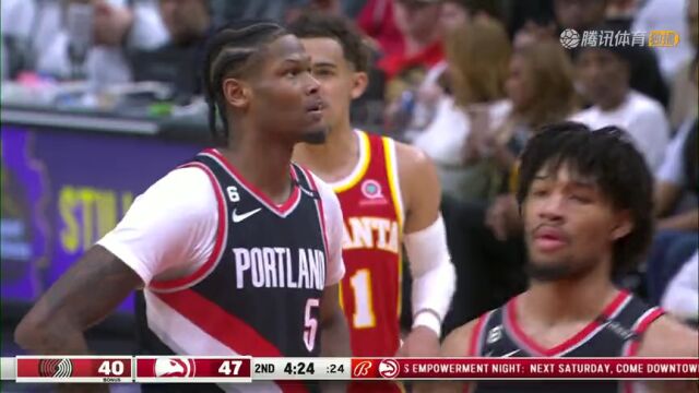 开拓者vs老鹰第2节英文原声回放