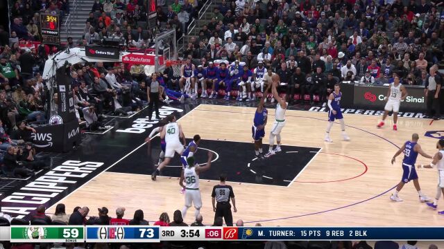 凯尔特人vs快船精华回放 快船多点开花主场送绿军两连败