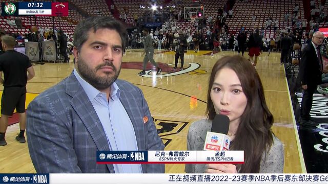 孟超赛前采访ESPN热火专家：对巴特勒充满信心 今天晚上热火必须赢得比赛