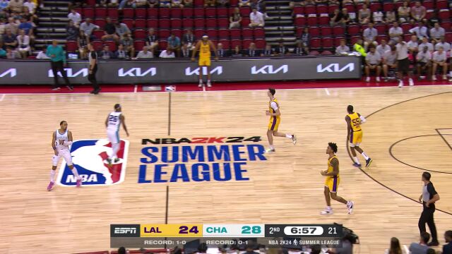 湖人vs黄蜂精华回放 湖人五人上双轻取黄蜂