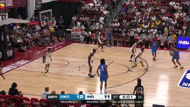 雷霆vs步行者第1节英文原声回放