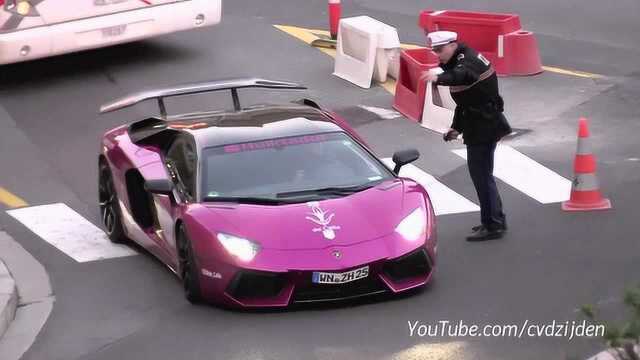 DMC兰博基尼 Aventador上街声浪太大,遭到蜀黍的警告!