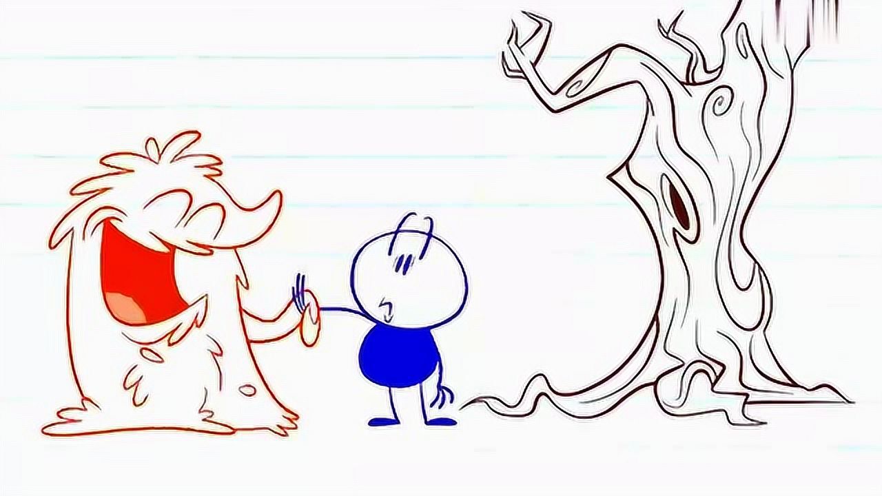 搞笑铅笔动画,冬天来了,铅笔人和朋友用树枝生火取暖