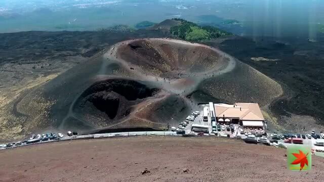 意大利西西里岛埃特纳火山,欧洲最大的活火山