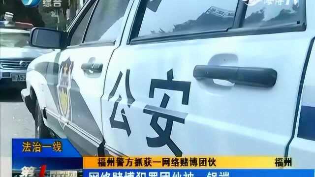 福州警方捣毁一网络赌博犯罪团伙,九名嫌疑人被刑拘